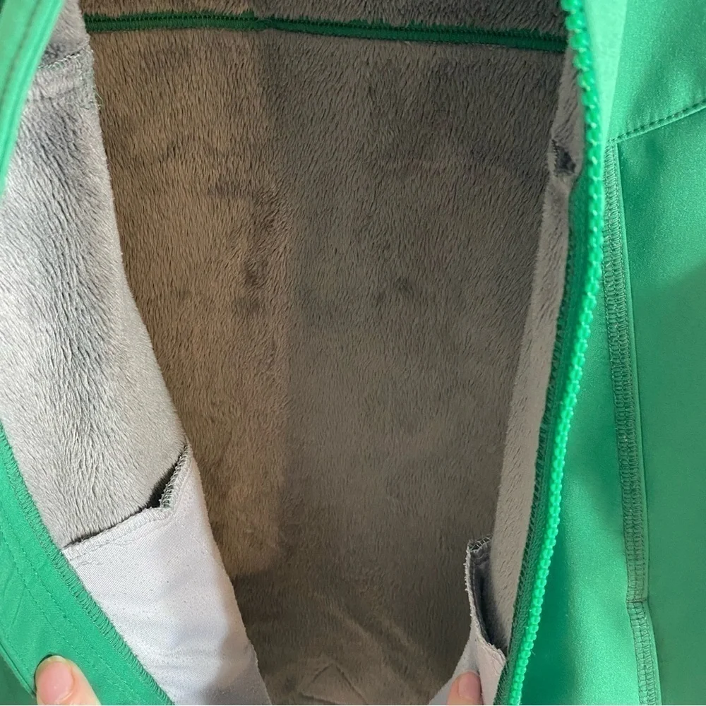 L.L. Bean Green Fleece Lined Jacket Medium Kids Youth Full Zip